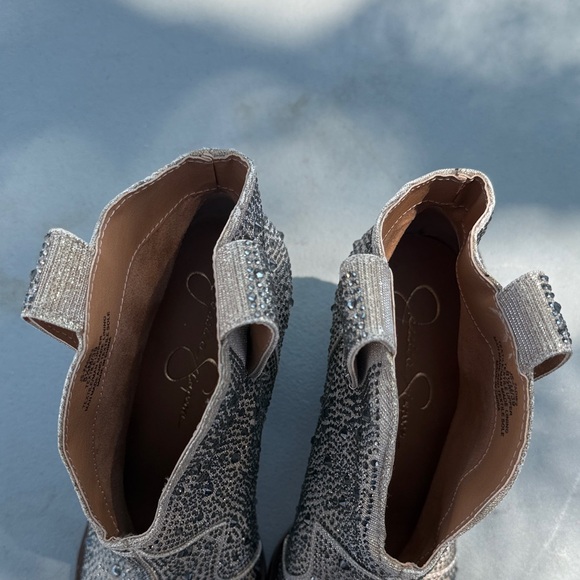 Jessica Simpson Rhinestone Ankle Boots Size 8 1/2 New No Tags - Picture 7 of 8